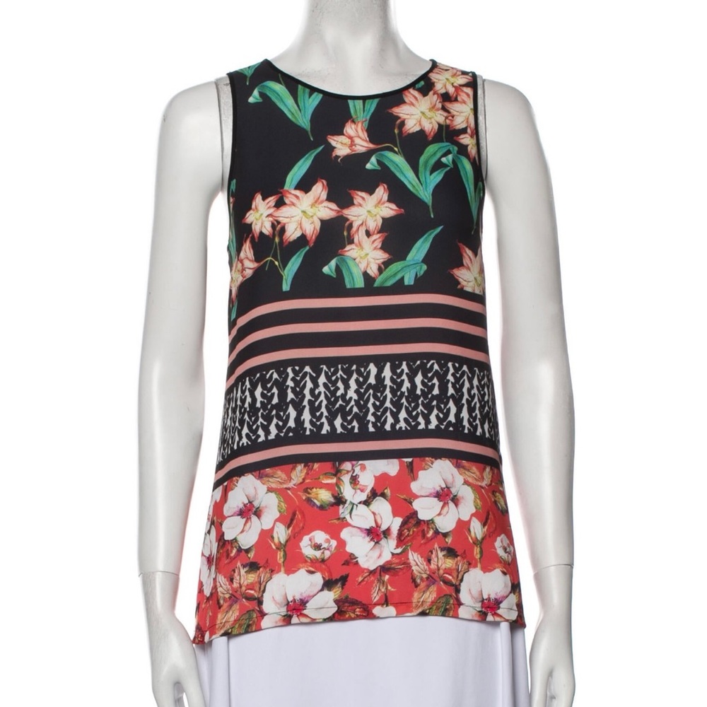 Clover Canyon silk printed top ,size M,Back